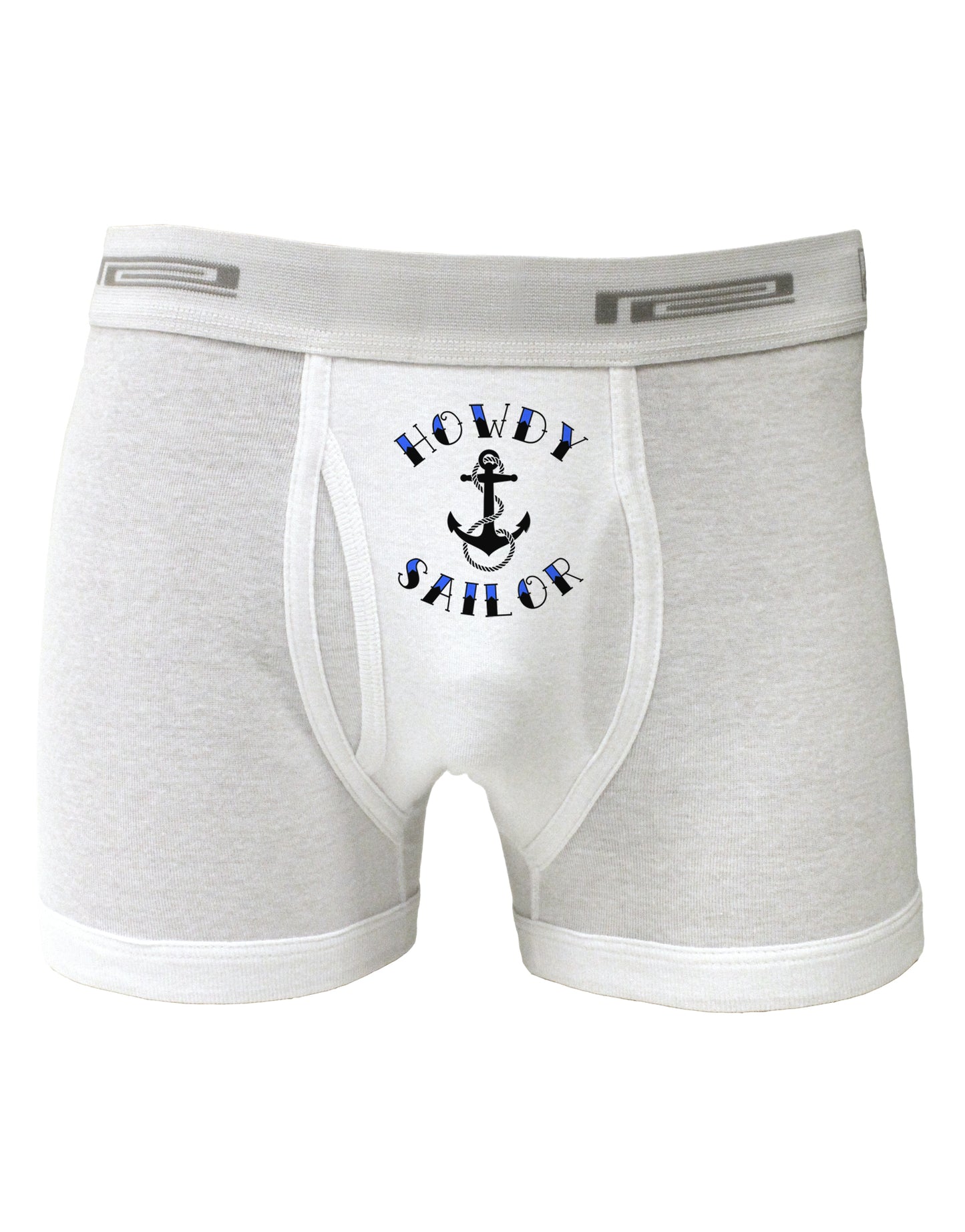 Howdy Sailor Nautical Anchor Boxer Briefs-Boxer Briefs-TooLoud-White-Small-Davson Sales