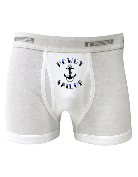 Howdy Sailor Nautical Anchor Boxer Briefs-Boxer Briefs-TooLoud-White-Small-Davson Sales