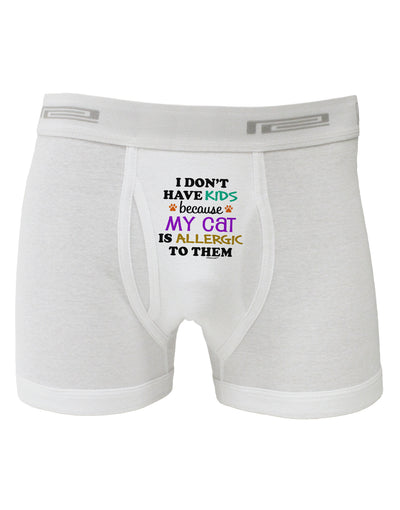 I Don't Have Kids - Cat Boxer Briefs-Boxer Briefs-TooLoud-White-Small-Davson Sales