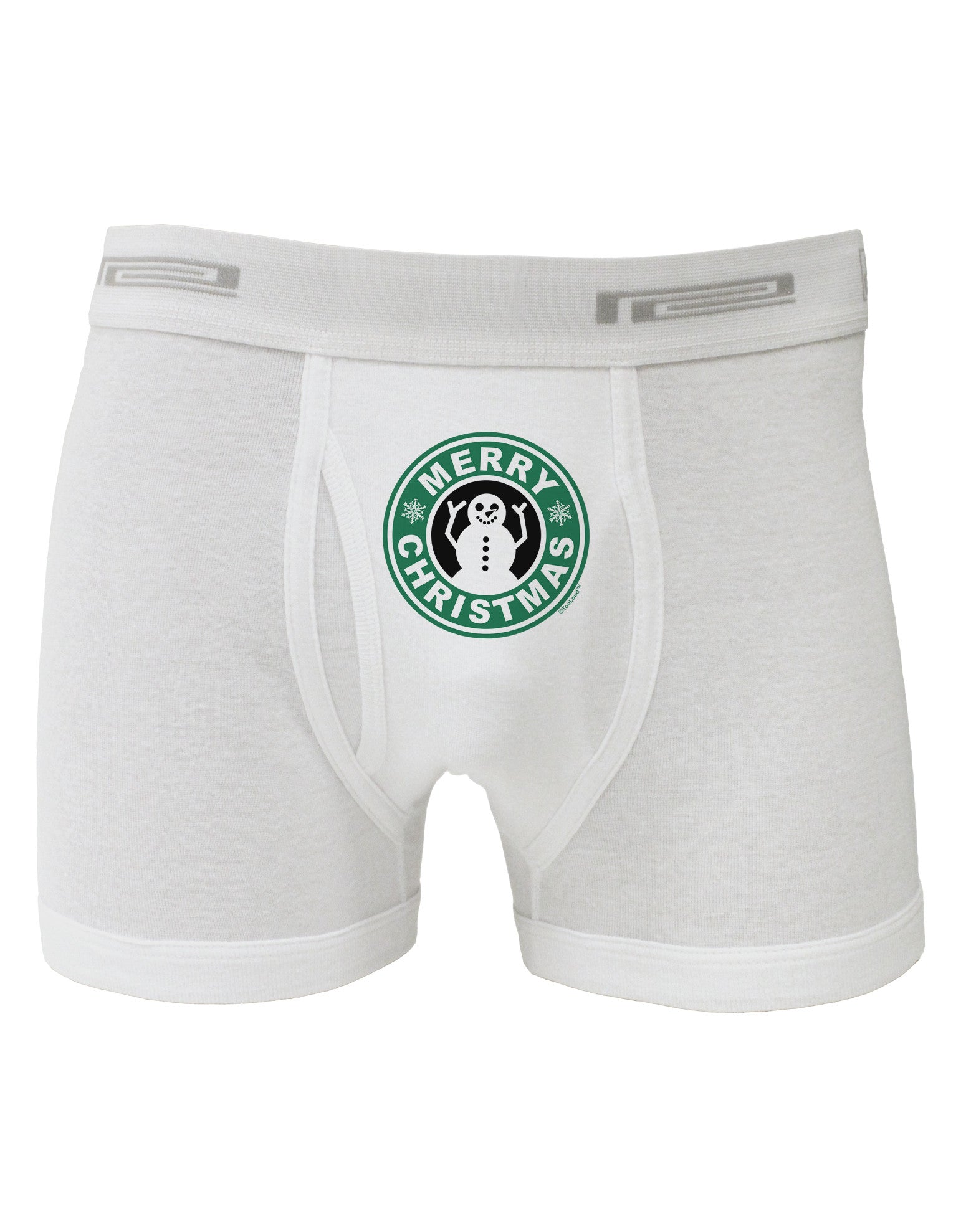 Merry Christmas Latte Logo Boxer Briefs-Boxer Briefs-TooLoud-White-Small-Davson Sales