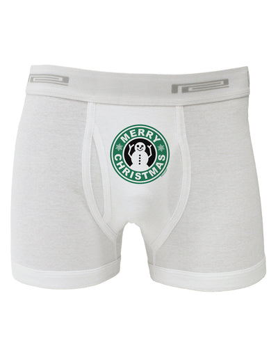 Merry Christmas Latte Logo Boxer Briefs-Boxer Briefs-TooLoud-White-Small-Davson Sales