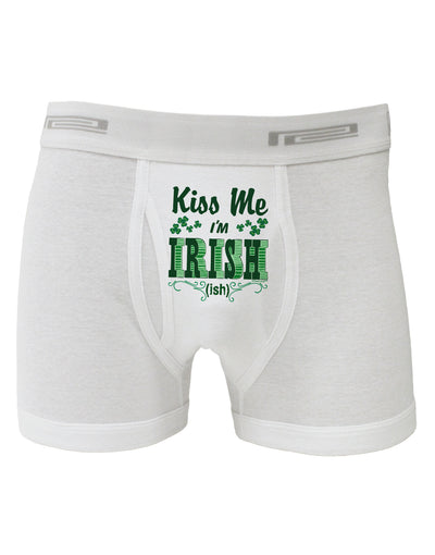 Kiss Me I'm Irish-ish Boxer Briefs-Boxer Briefs-TooLoud-White-Small-Davson Sales