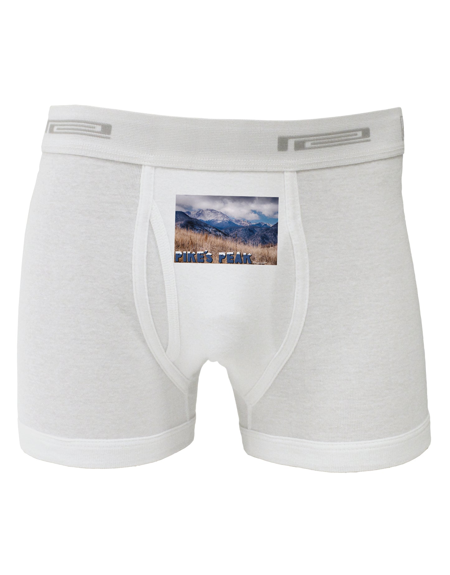 Pikes Peak CO Mountains Text Boxer Briefs by TooLoud-Boxer Briefs-TooLoud-White-Small-Davson Sales