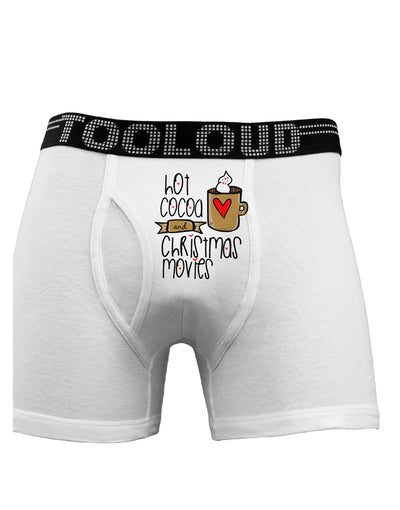 Hot Cocoa and Christmas Movies Boxer Briefs-Boxer Briefs-TooLoud-White-Small-Davson Sales