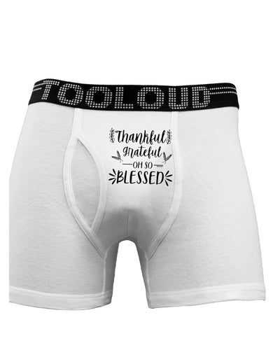 Thankful grateful oh so blessed Boxer Briefs-Boxer Briefs-TooLoud-White-Small-Davson Sales