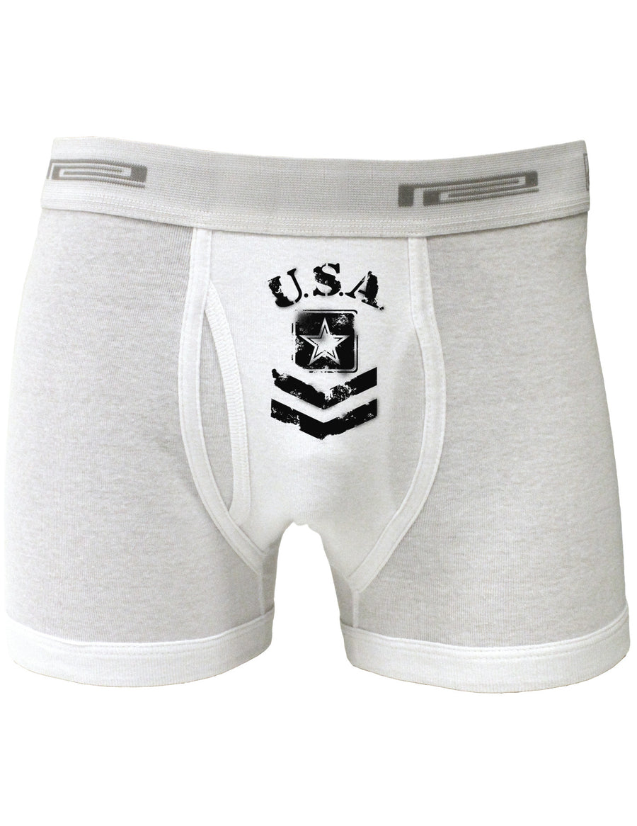 USA Military Army Stencil Logo Boxer Briefs-Boxer Briefs-TooLoud-White-Small-Davson Sales