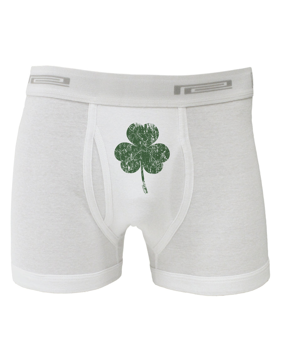 Distressed Traditional Irish Shamrock Boxer Briefs-Boxer Briefs-TooLoud-White-Small-Davson Sales