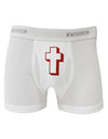 Simple Cross Design Glitter - Red Boxer Briefs by TooLoud-Boxer Briefs-TooLoud-White-Small-Davson Sales