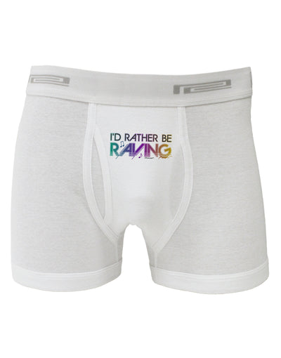 I'd Rather Be Raving Boxer Briefs-Boxer Briefs-TooLoud-White-Small-Davson Sales