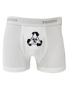 Recycle Biohazard Sign Black and White Boxer Briefs  by TooLoud