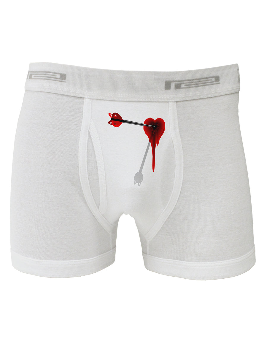 Cupid's Arrow Heart Shot Wound Boxer Briefs-Boxer Briefs-TooLoud-White-Small-Davson Sales