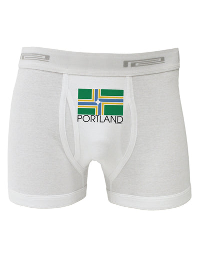 Portland Oregon Flag Text Boxer Briefs-Boxer Briefs-TooLoud-White-Small-Davson Sales