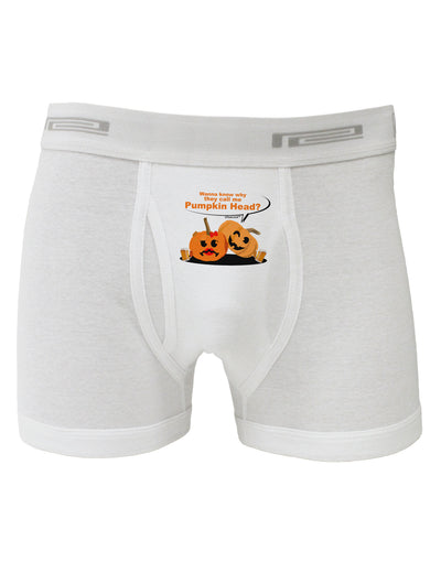 Pumpkin Head Boxer Briefs-Boxer Briefs-TooLoud-White-Small-Davson Sales