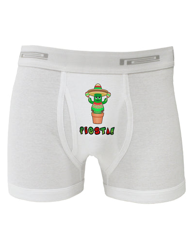 Fiesta Cactus Poncho Text Boxer Briefs-Boxer Briefs-TooLoud-White-Small-Davson Sales