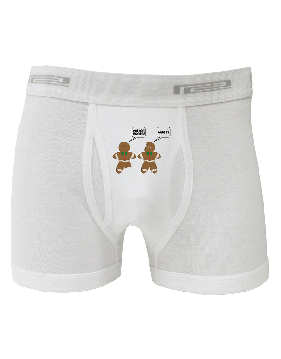 Funny Gingerbread Conversation Christmas Boxer Briefs-Boxer Briefs-TooLoud-White-Small-Davson Sales