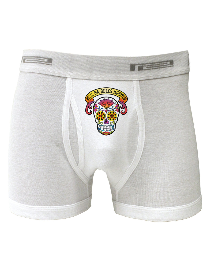 Feliz Dia de los Muertos Calavera Boxer Briefs-Boxer Briefs-TooLoud-White-Small-Davson Sales