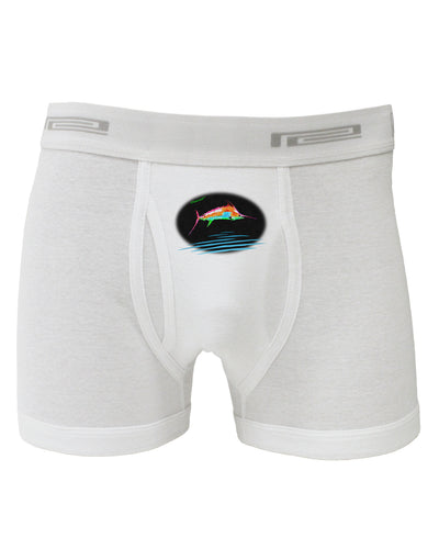 Colorful Swordfish Watercolor Boxer Briefs-Boxer Briefs-TooLoud-White-Small-Davson Sales