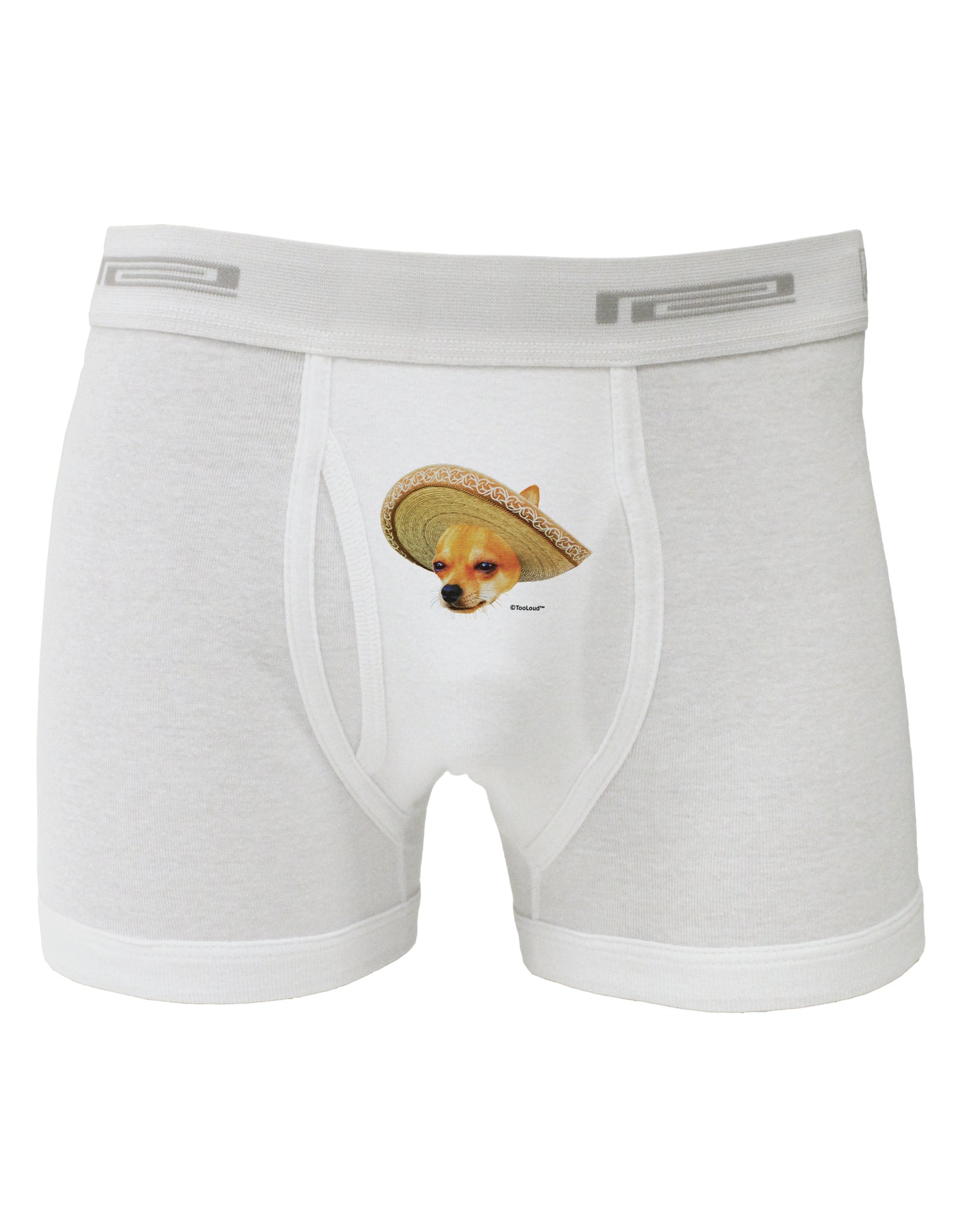 Chihuahua Dog with Sombrero - Patchwork Design Boxer Briefs by TooLoud-Boxer Briefs-TooLoud-White-Small-Davson Sales