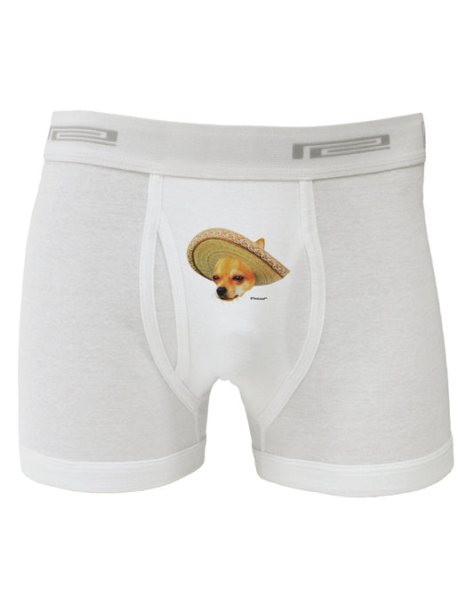 Chihuahua Dog with Sombrero - Patchwork Design Boxer Briefs by TooLoud-Boxer Briefs-TooLoud-White-Small-Davson Sales