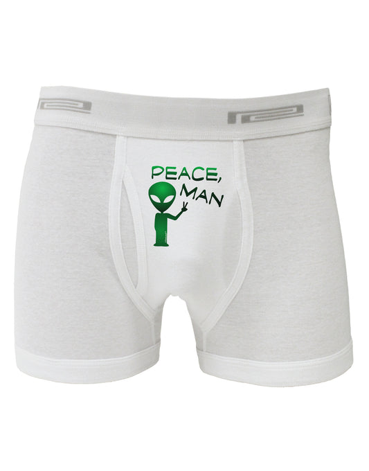Peace Man Alien Boxer Briefs-Boxer Briefs-TooLoud-White-Small-Davson Sales