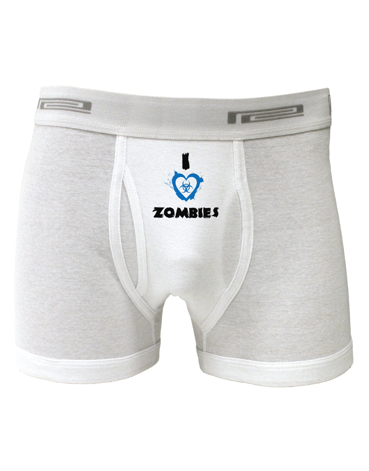 I Heart Zombies - Bio Hazard Heart Blue Boxer Briefs-Boxer Briefs-TooLoud-White-Small-Davson Sales