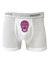 Version 4 Pink Day of the Dead Calavera Boxer Briefs-Boxer Briefs-TooLoud-White-Small-Davson Sales