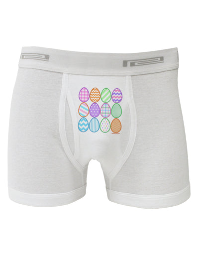 Cute Faux Applique Easter Eggs Boxer Briefs-Boxer Briefs-TooLoud-White-Small-Davson Sales