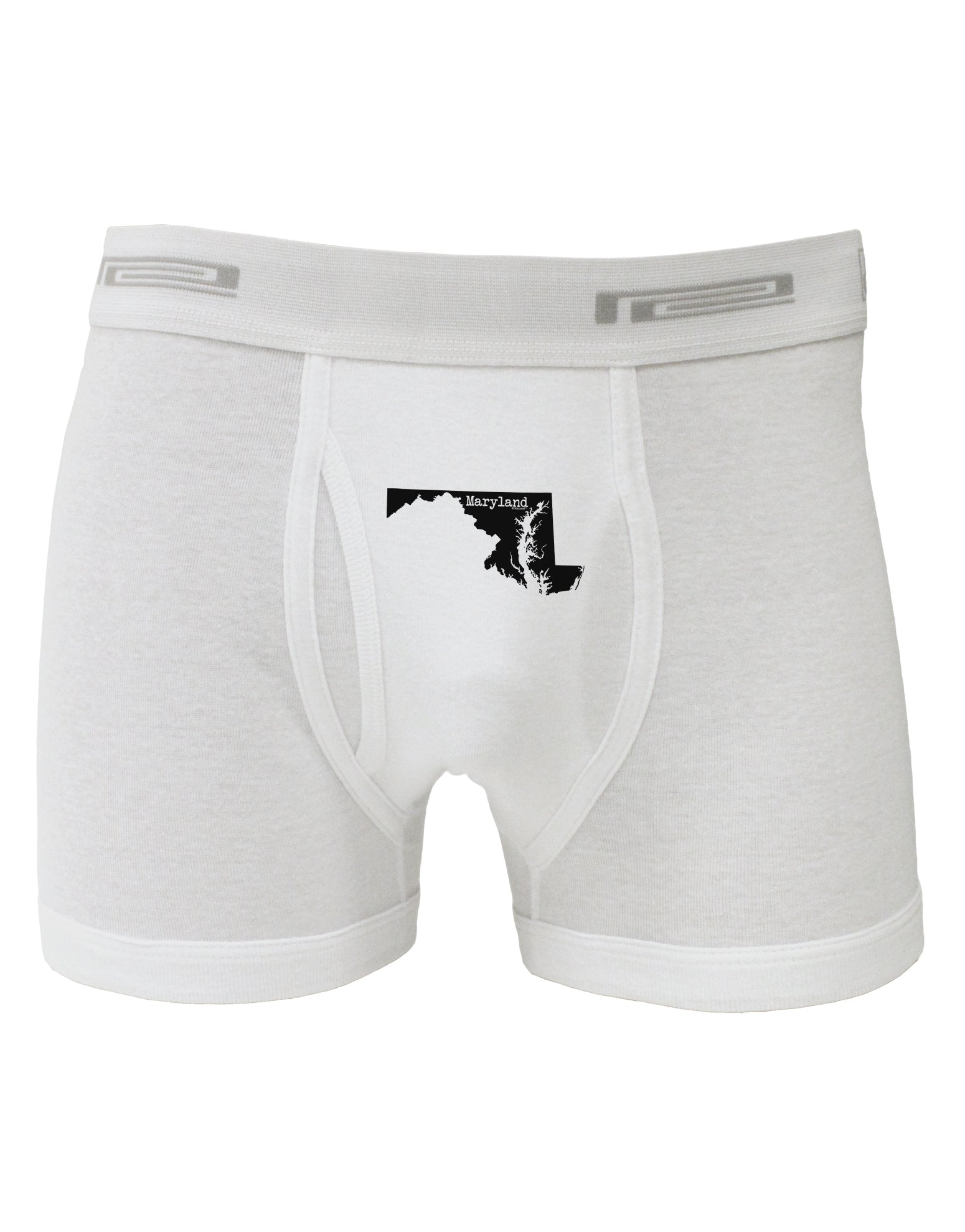 Maryland - United States Shape Boxer Briefs by TooLoud-Boxer Briefs-TooLoud-White-Small-Davson Sales