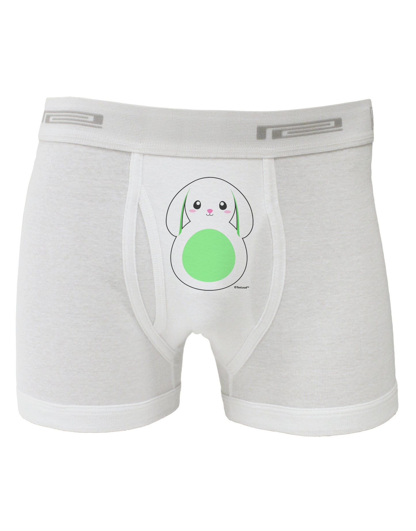 Cute Bunny with Floppy Ears - Green Boxer Briefs by TooLoud-Boxer Briefs-TooLoud-White-Small-Davson Sales