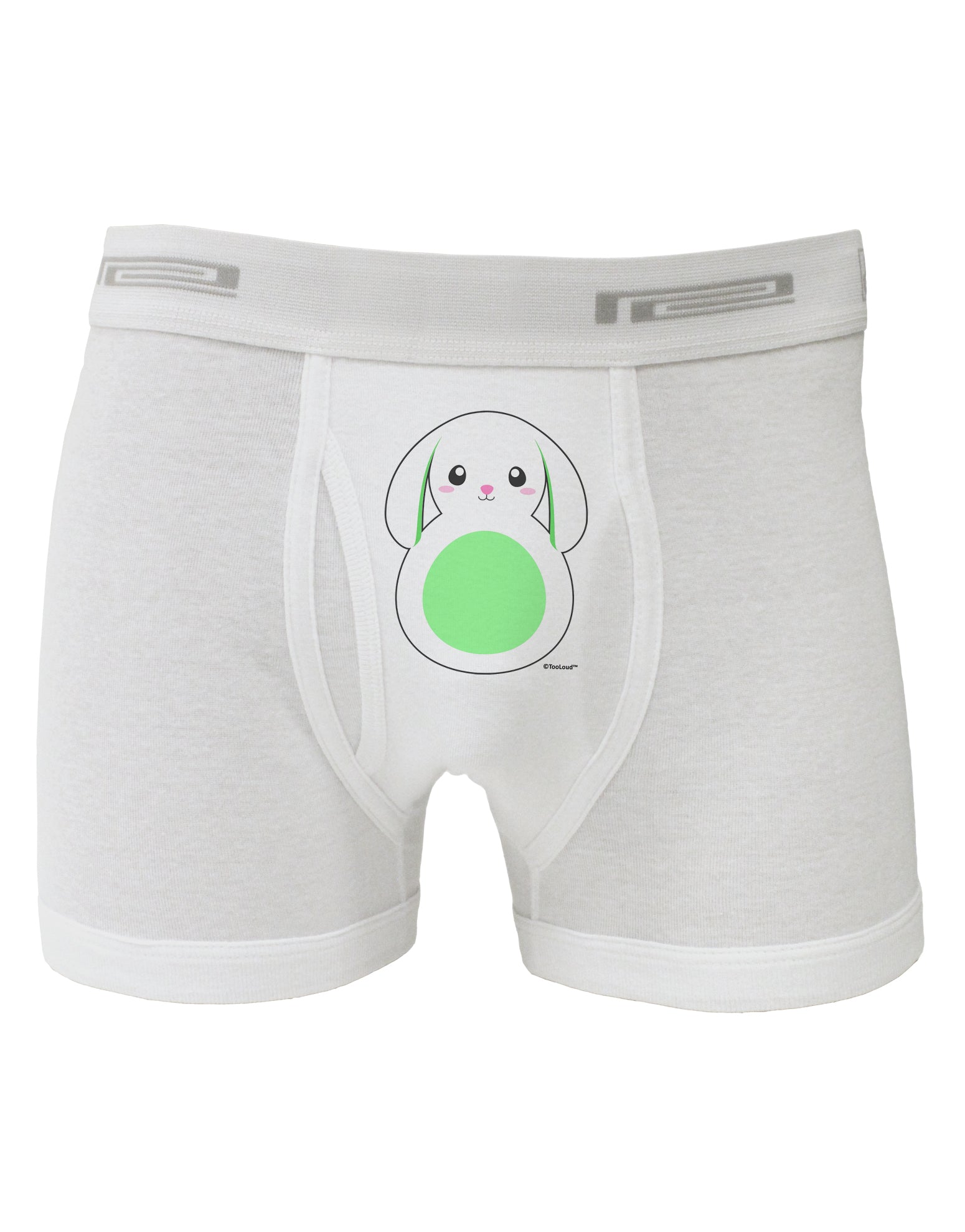 Cute Bunny with Floppy Ears - Green Boxer Briefs by TooLoud-Boxer Briefs-TooLoud-White-Small-Davson Sales