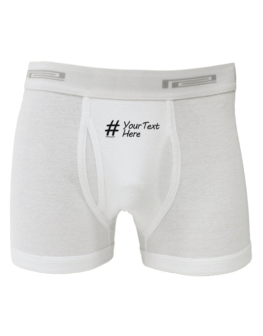 Personalized Hashtag Boxer Briefs by TooLoud-Boxer Briefs-TooLoud-White-Small-Davson Sales