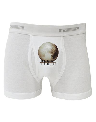 Planet Pluto Text Boxer Briefs-Boxer Briefs-TooLoud-White-Small-Davson Sales