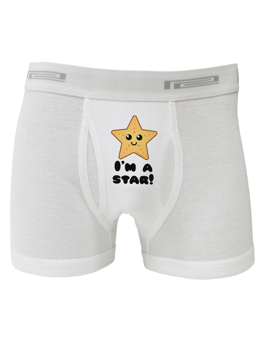 Cute Starfish - I am a Star Boxer Briefs by TooLoud-Boxer Briefs-TooLoud-White-Small-Davson Sales