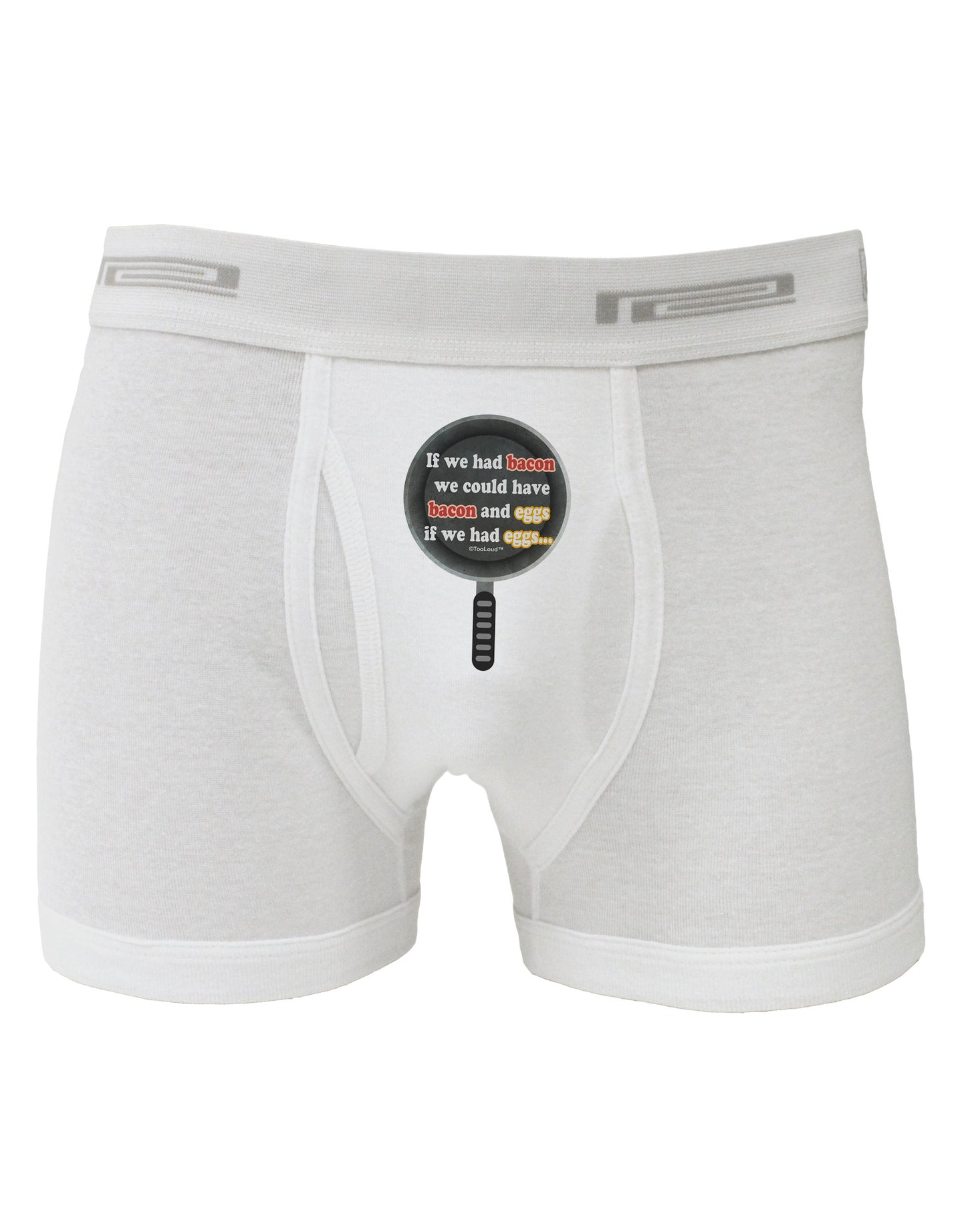 If We Had Bacon - Text Boxer Briefs by TooLoud-Boxer Briefs-TooLoud-White-Small-Davson Sales