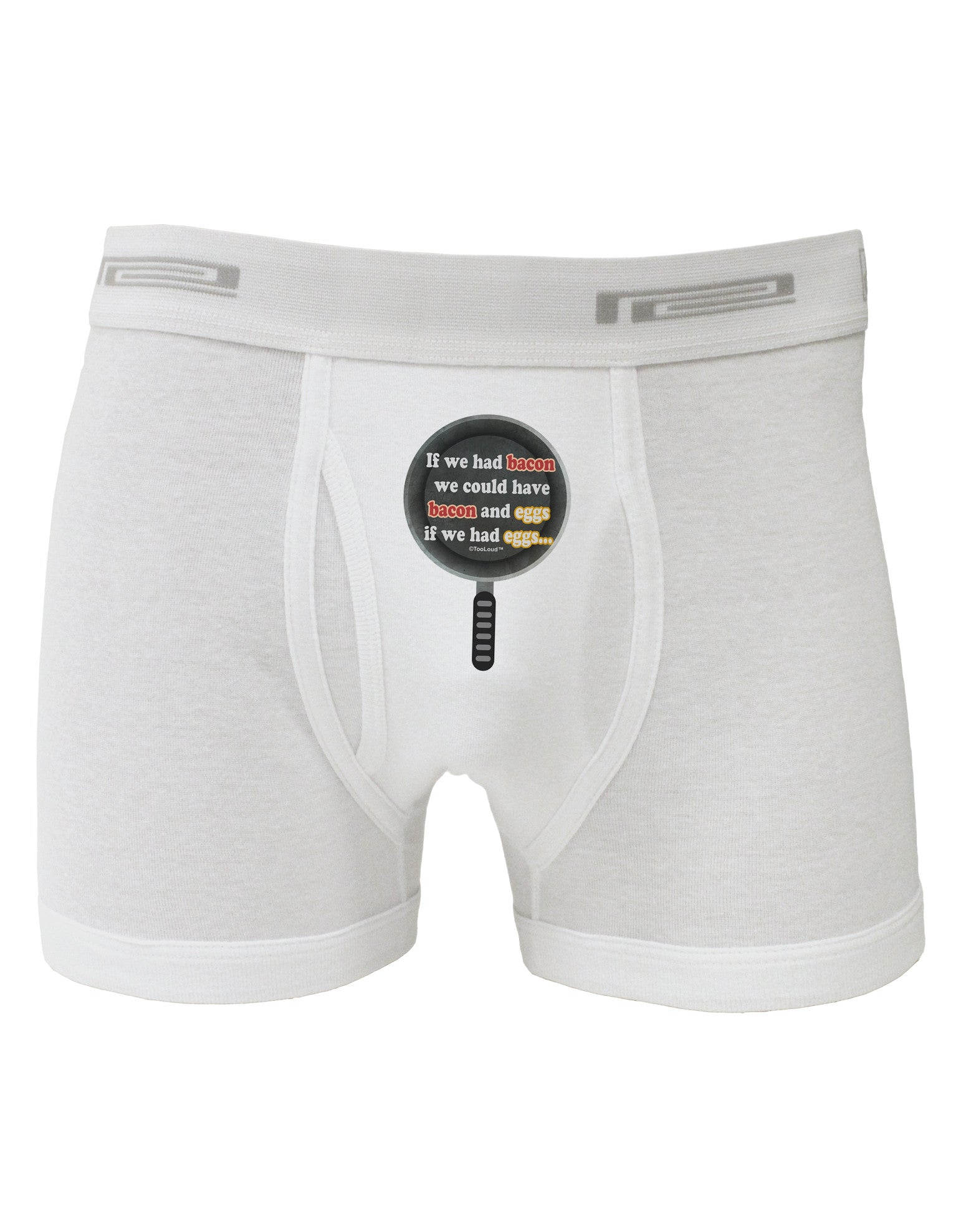 If We Had Bacon - Text Boxer Briefs by TooLoud-Boxer Briefs-TooLoud-White-Small-Davson Sales
