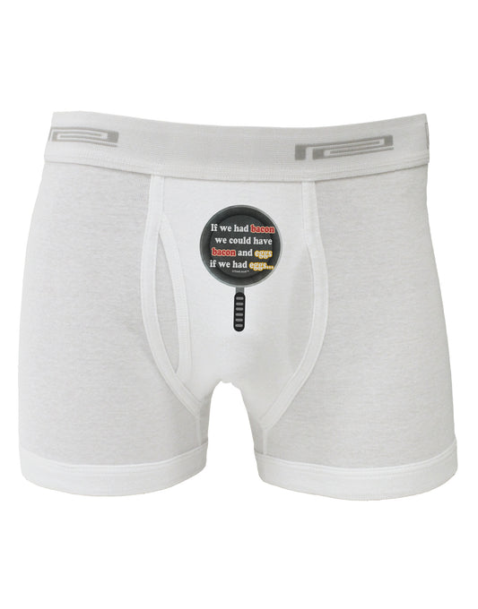If We Had Bacon - Text Boxer Briefs by TooLoud-Boxer Briefs-TooLoud-White-Small-Davson Sales