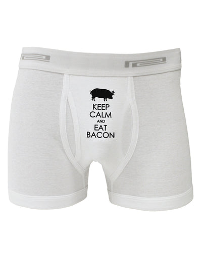 Keep Calm and Eat Bacon Boxer Briefs-Boxer Briefs-TooLoud-White-Small-Davson Sales