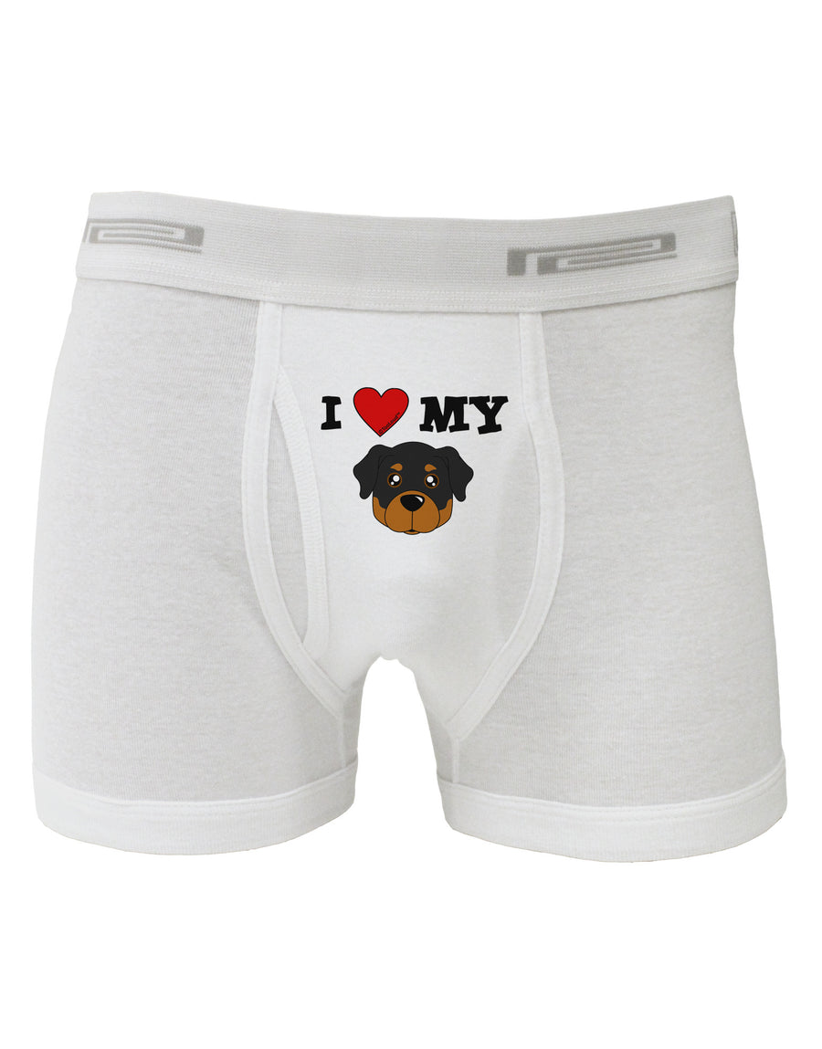 I Heart My - Cute Rottweiler Dog Boxer Briefs by TooLoud-Boxer Briefs-TooLoud-White-Small-Davson Sales