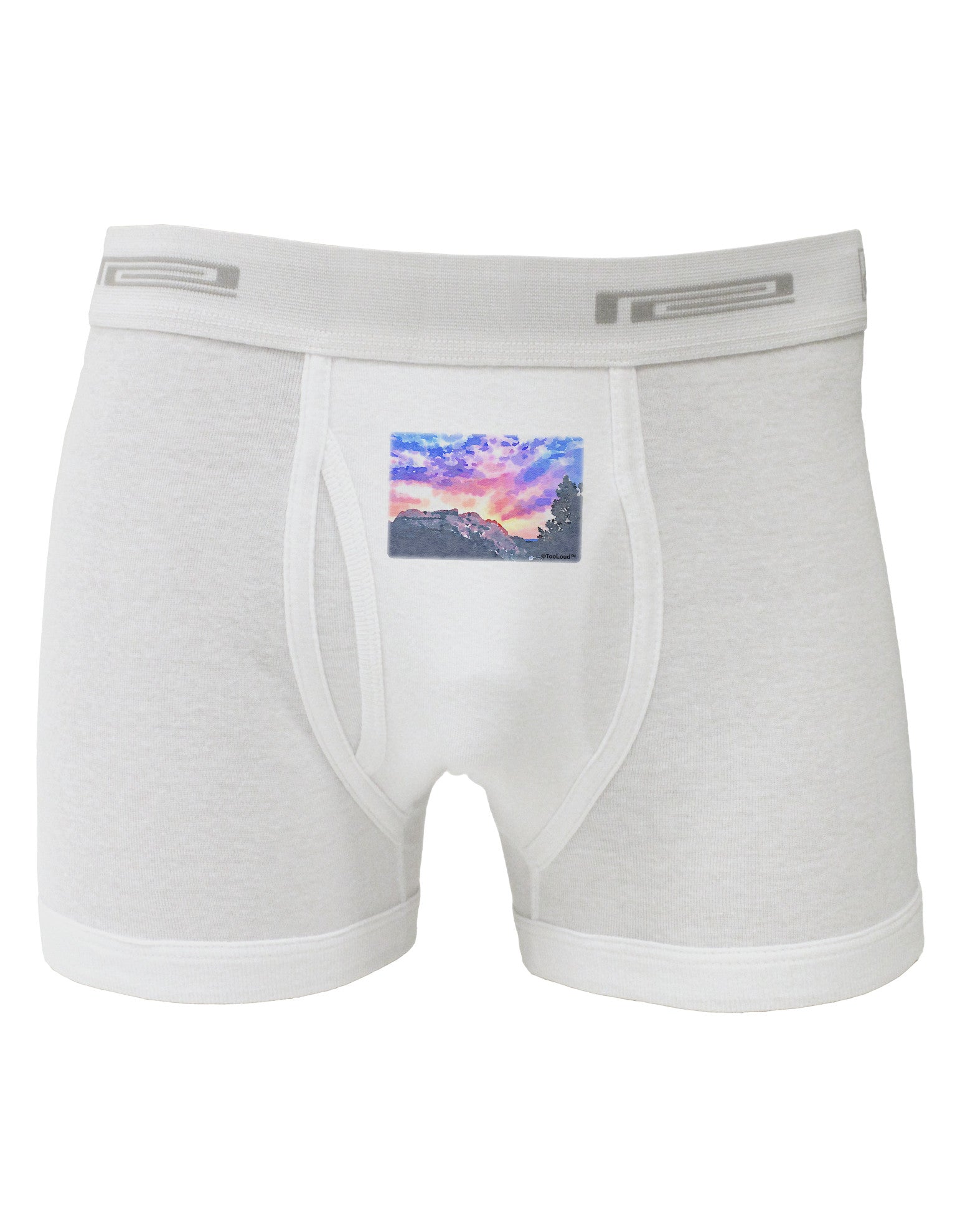 Colorado Rainbow Sunset Watercolor Boxer Briefs-Boxer Briefs-TooLoud-White-Small-Davson Sales