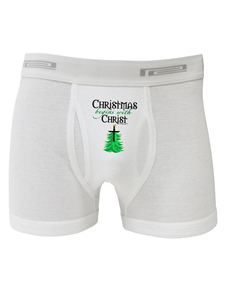 Begins With Christ Boxer Briefs-Boxer Briefs-TooLoud-White-XXX-Large-Davson Sales