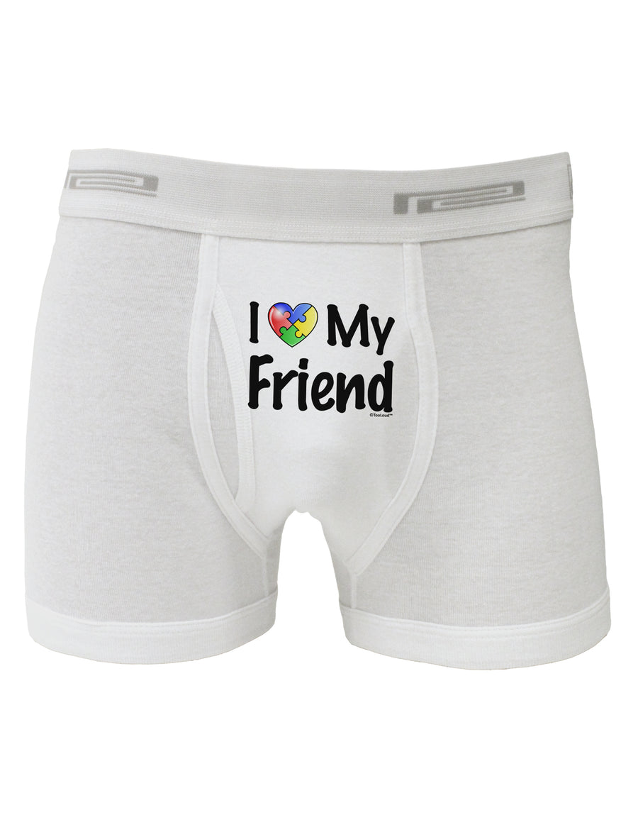 I Heart My Friend - Autism Awareness Boxer Briefs by TooLoud-Boxer Briefs-TooLoud-White-Small-Davson Sales