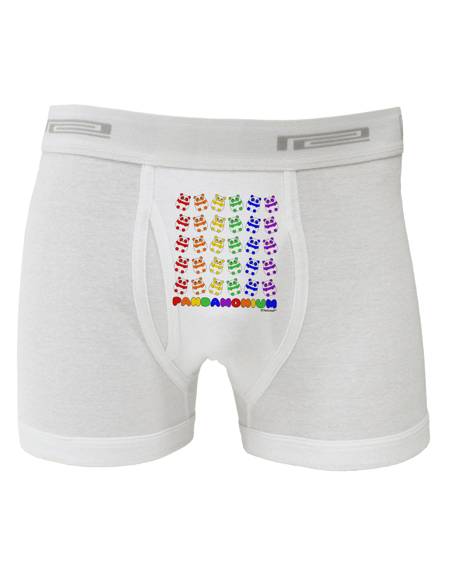 Pandamonium Rainbow Pandas Boxer Briefs by TooLoud-Boxer Briefs-TooLoud-White-Small-Davson Sales