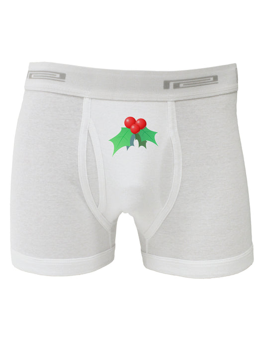 holly Christmas Design Boxer Briefs-Boxer Briefs-TooLoud-White-Small-Davson Sales