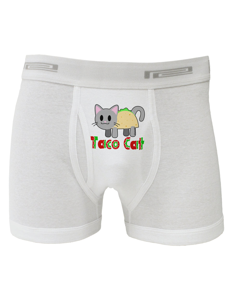 Cute Taco Cat Design Text Boxer Briefs by TooLoud-Boxer Briefs-TooLoud-White-Small-Davson Sales