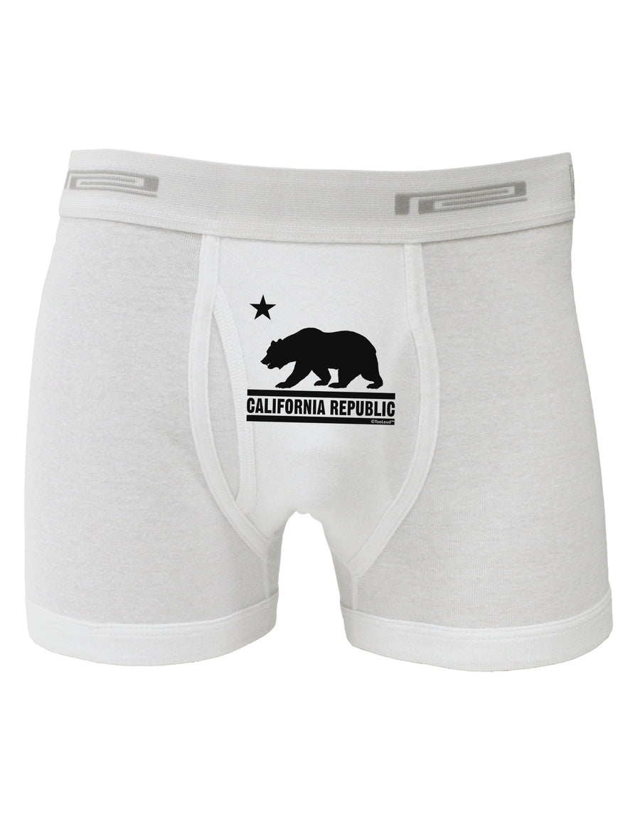 California Republic Design - Cali Bear Boxer Briefs by TooLoud-Boxer Briefs-TooLoud-White-Small-Davson Sales