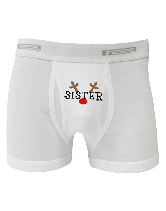 Matching Family Christmas Design - Reindeer - Sister Boxer Briefs by TooLoud-Boxer Briefs-TooLoud-White-Small-Davson Sales