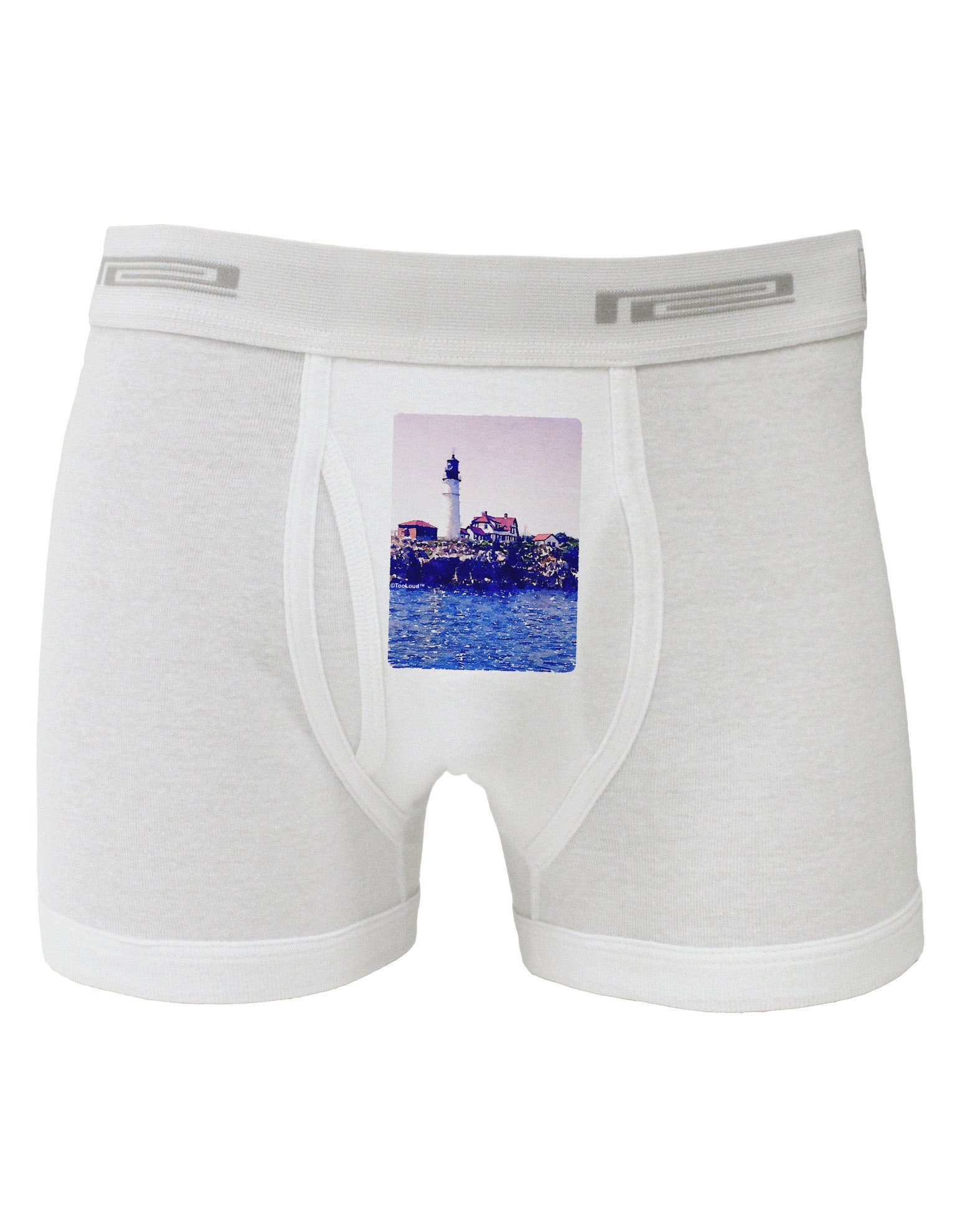 Watercolor Lighthouse 2 Boxer Briefs-Boxer Briefs-TooLoud-White-Small-Davson Sales