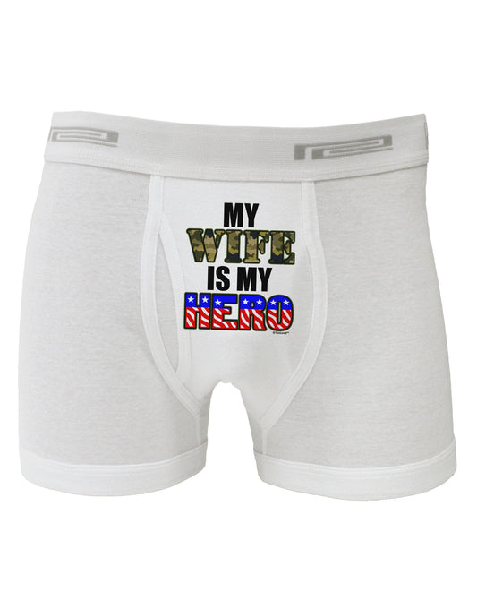 My Wife is My Hero - Armed Forces Boxer Briefs by TooLoud-Boxer Briefs-TooLoud-White-Small-Davson Sales