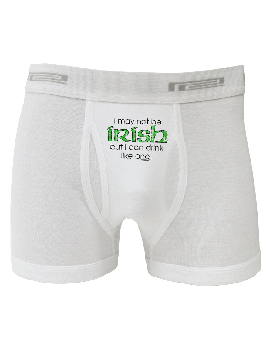 I May Not Be Irish Distressed Text Boxer Briefs by TooLoud-Boxer Briefs-TooLoud-White-Small-Davson Sales