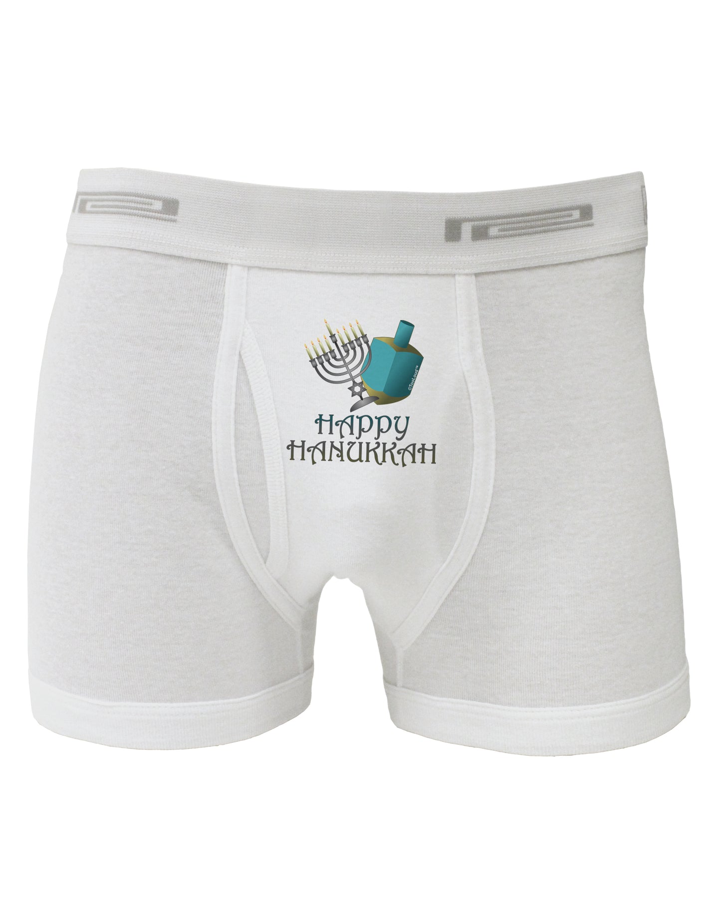 Blue & Silver Happy Hanukkah Boxer Briefs-Boxer Briefs-TooLoud-White-Small-Davson Sales
